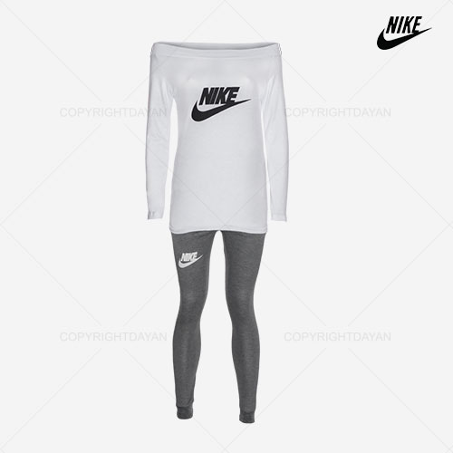 ست تیشرت شلوار زنانه Nike مدل Visner (خاکستری)