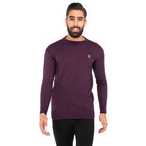 بافت مردانه یقه گرد فری سایز ساده Polo مدل 40882