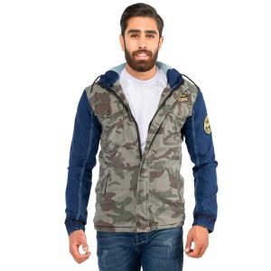 کاپشن کتان مردانه چریکی Alma مدل 38902
