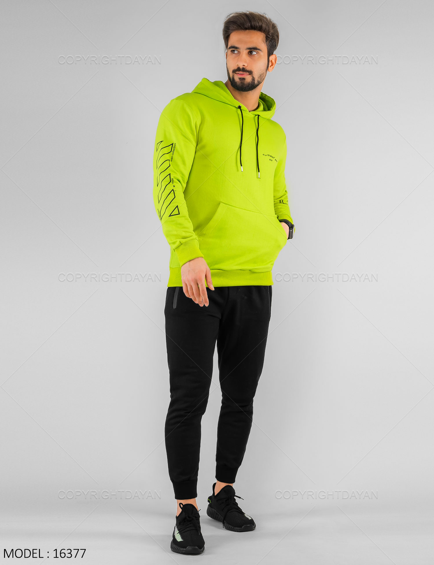 ست سویشرت شلوار مردانه Off – white مدل 16377