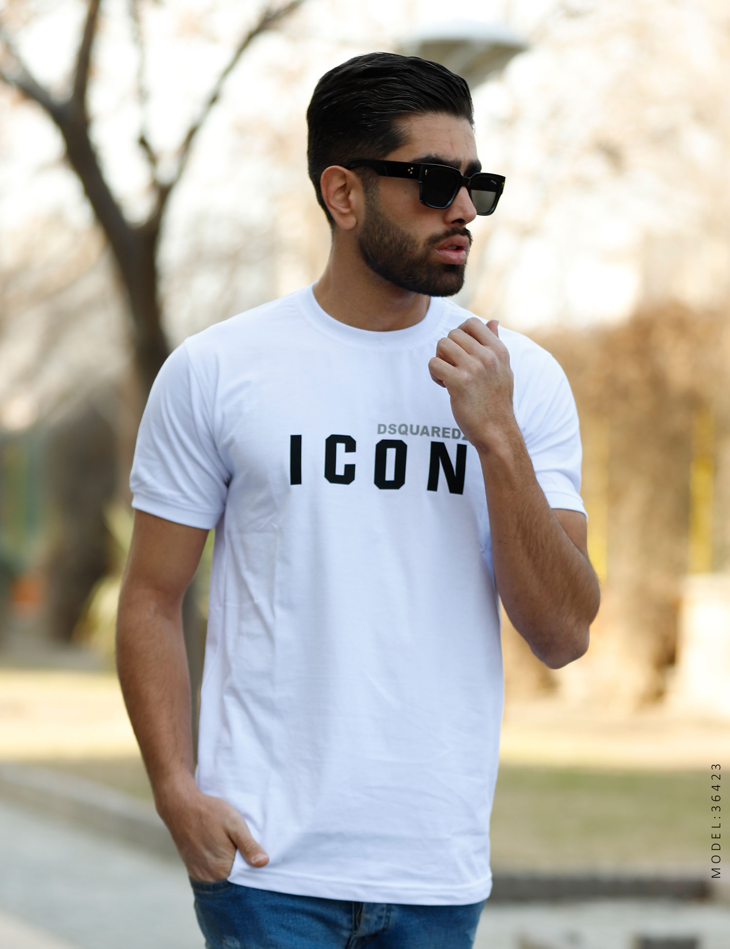 تیشرت یقه گرد مردانه Icon مدل 36423