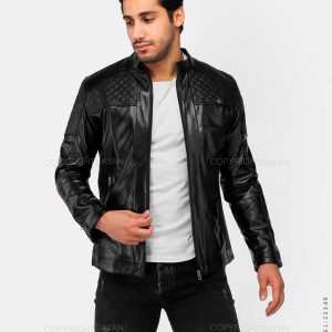 کاپشن چرمی مردانه Marlon مدل 23349