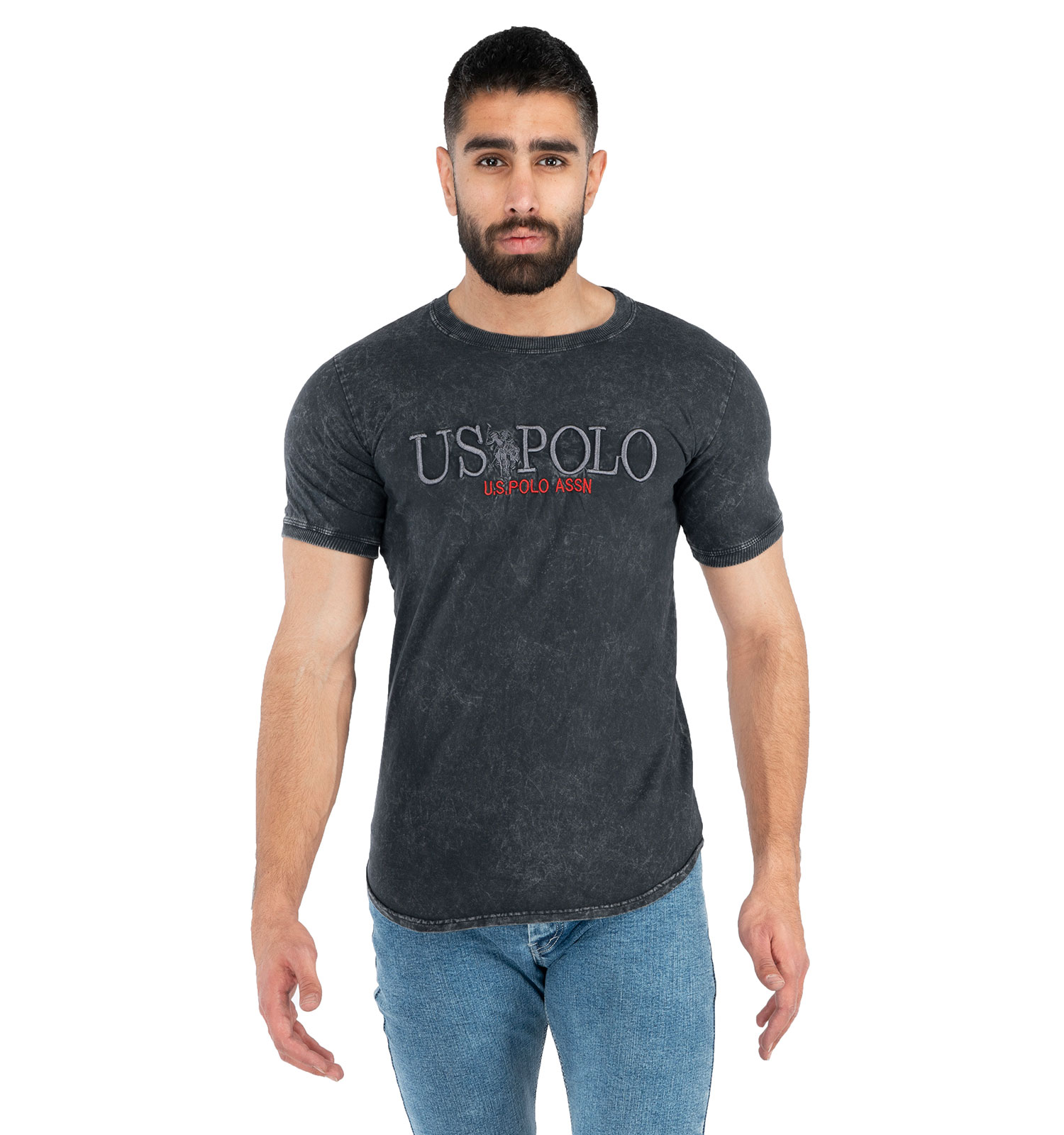 تیشرت Polo یقه گرد مردانه طرحدار مدل 43015