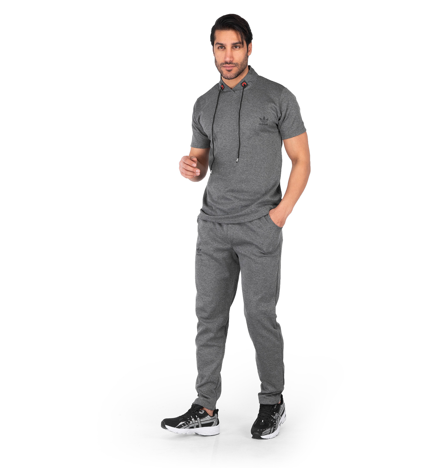 ست تیشرت شلوار مردانه آستین کوتاه Adidas ساده مدل 43668