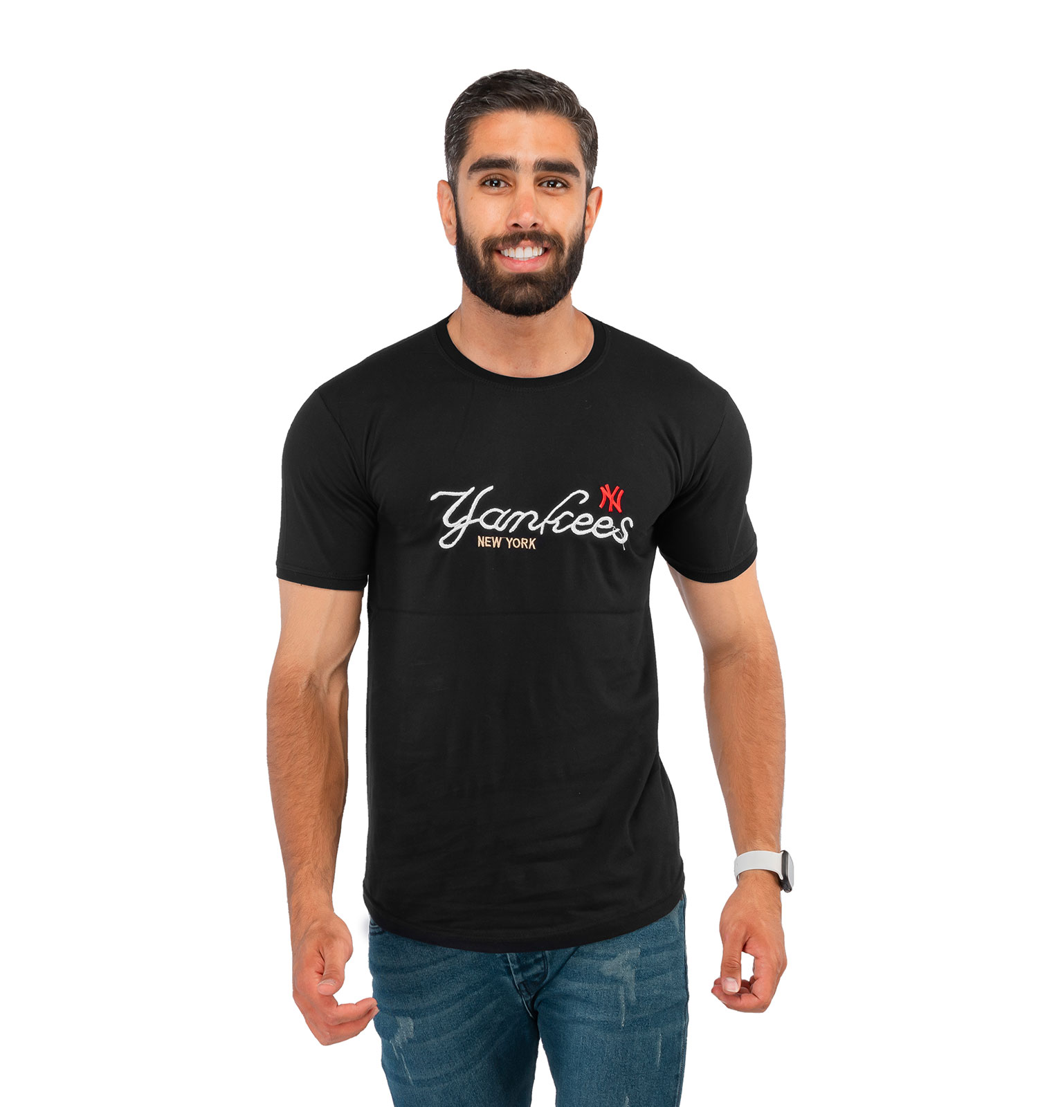 تیشرت مردانه یقه گرد New York مدل 38205