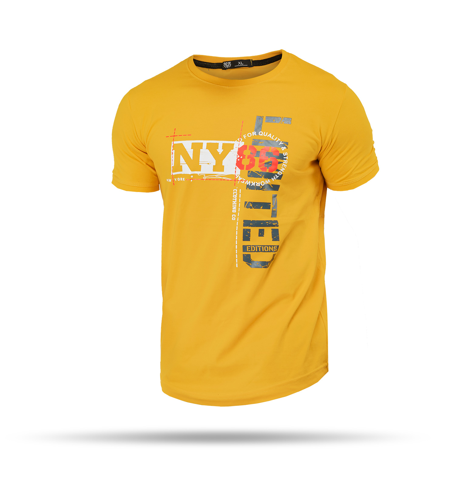 تیشرت آستین یقه کش بافت New York مدل 36493
