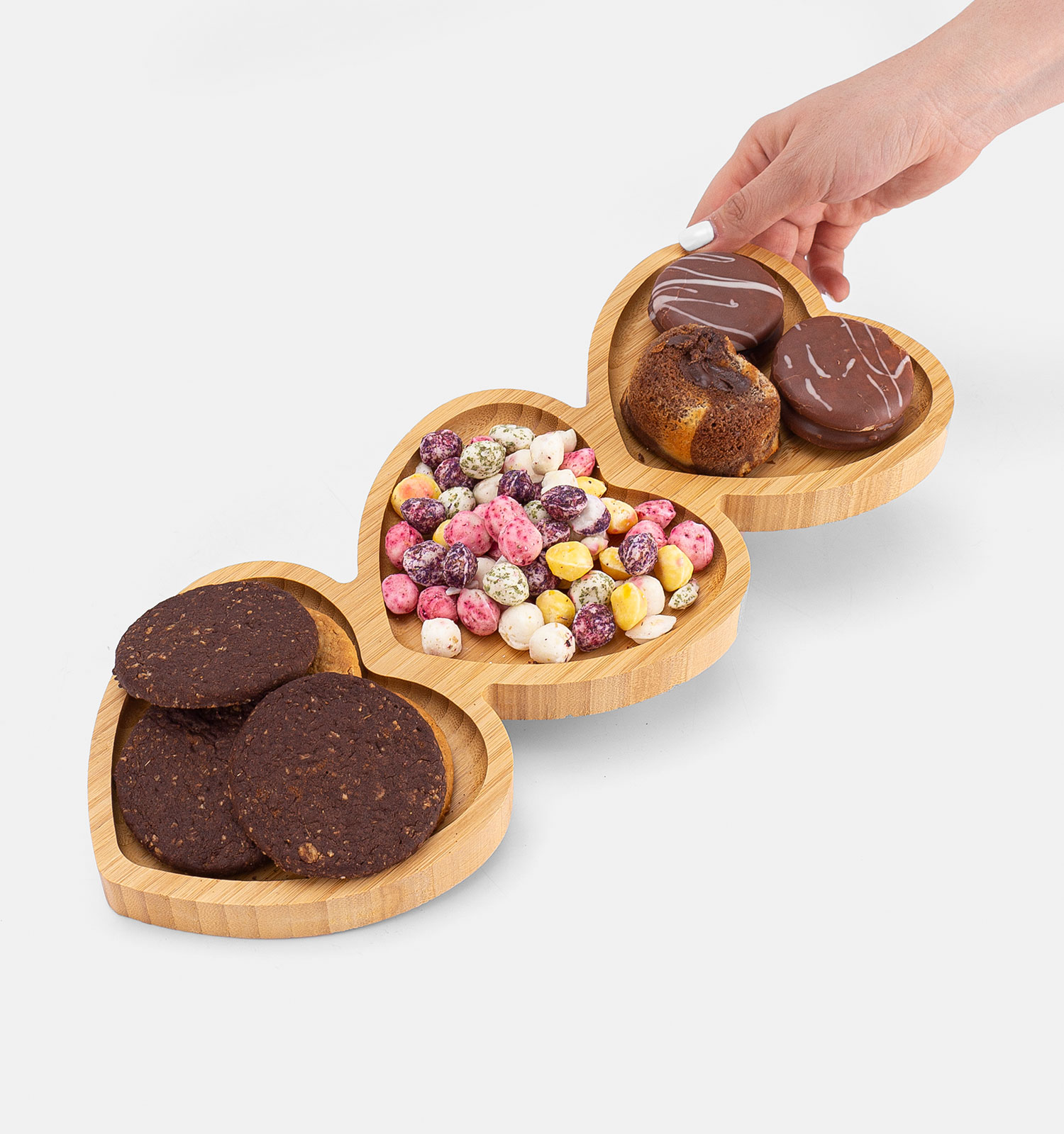 اردوخوری چوبی بامبو طرح قلب بامبو Sevin مدل 26391