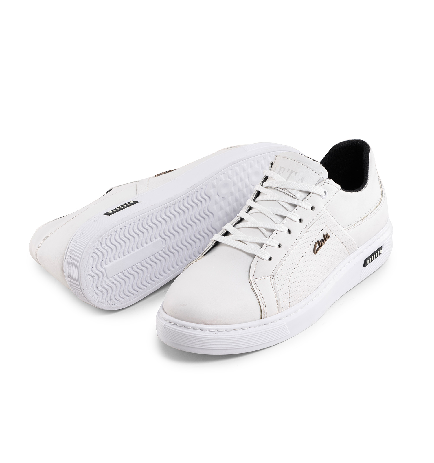 کفش روزمره مردانه Clarks چرم مصنوعی سفید مدل 43680