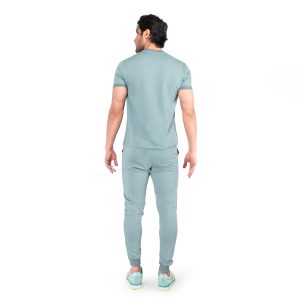 ست تیشرت شلوار مردانه آستین کوتاه Polo ساده یقه گرد مدل 43227
