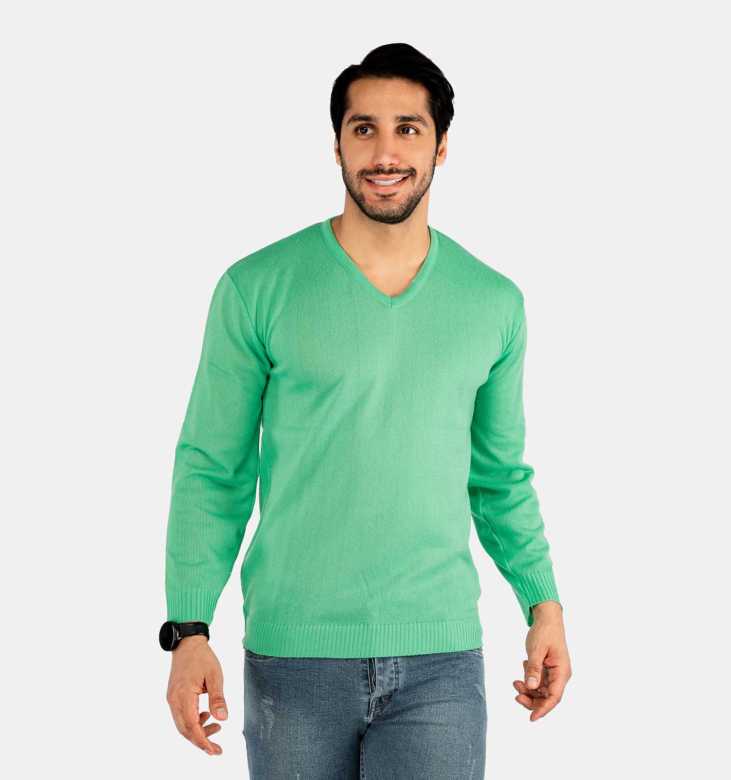 پلیور بافت مردانه یقه هفت Enzo مدل 30790