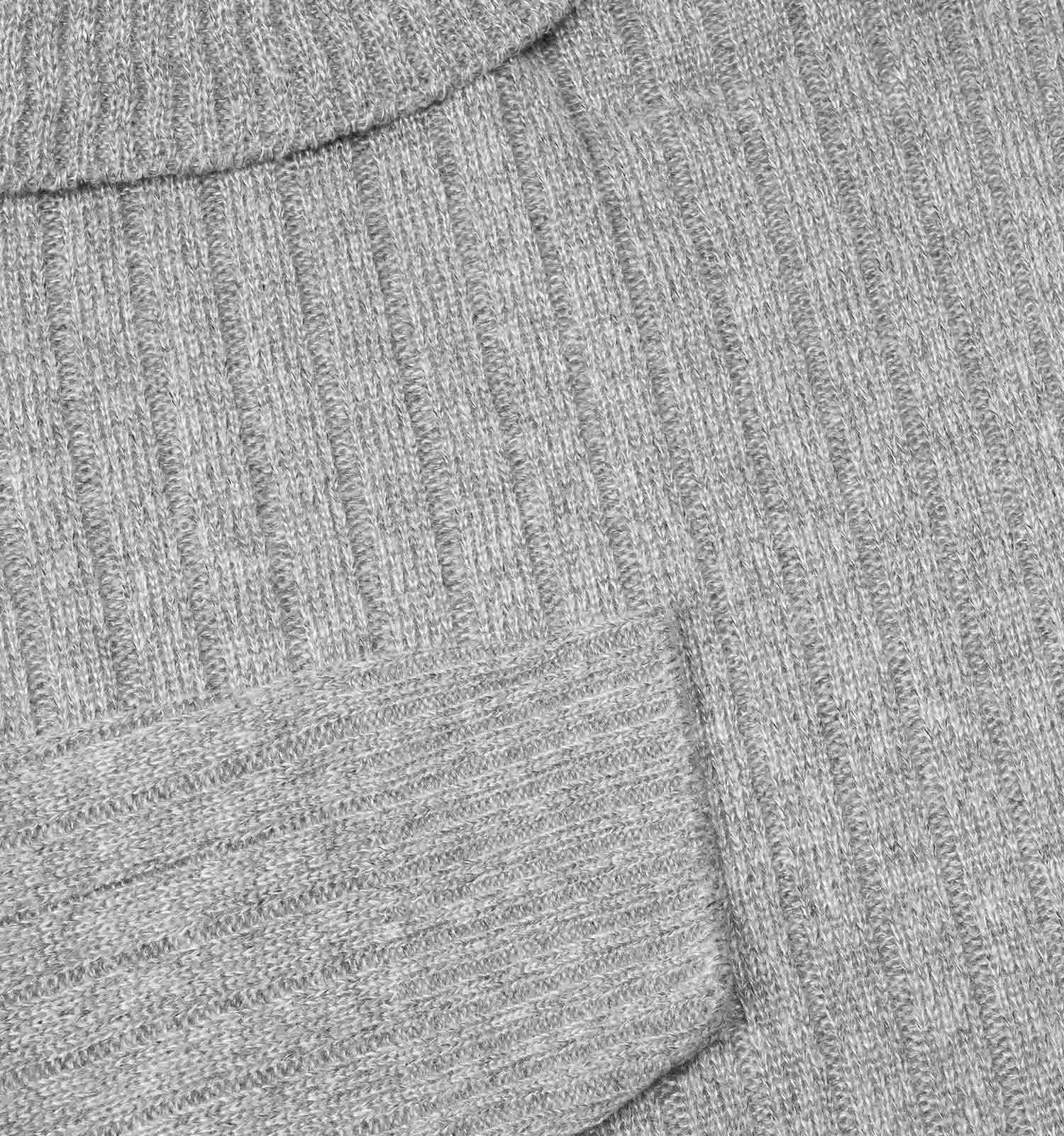 تونیک بافت زنانه آستین بلند یقه اسکی طوسی فری سایز مدل 45672