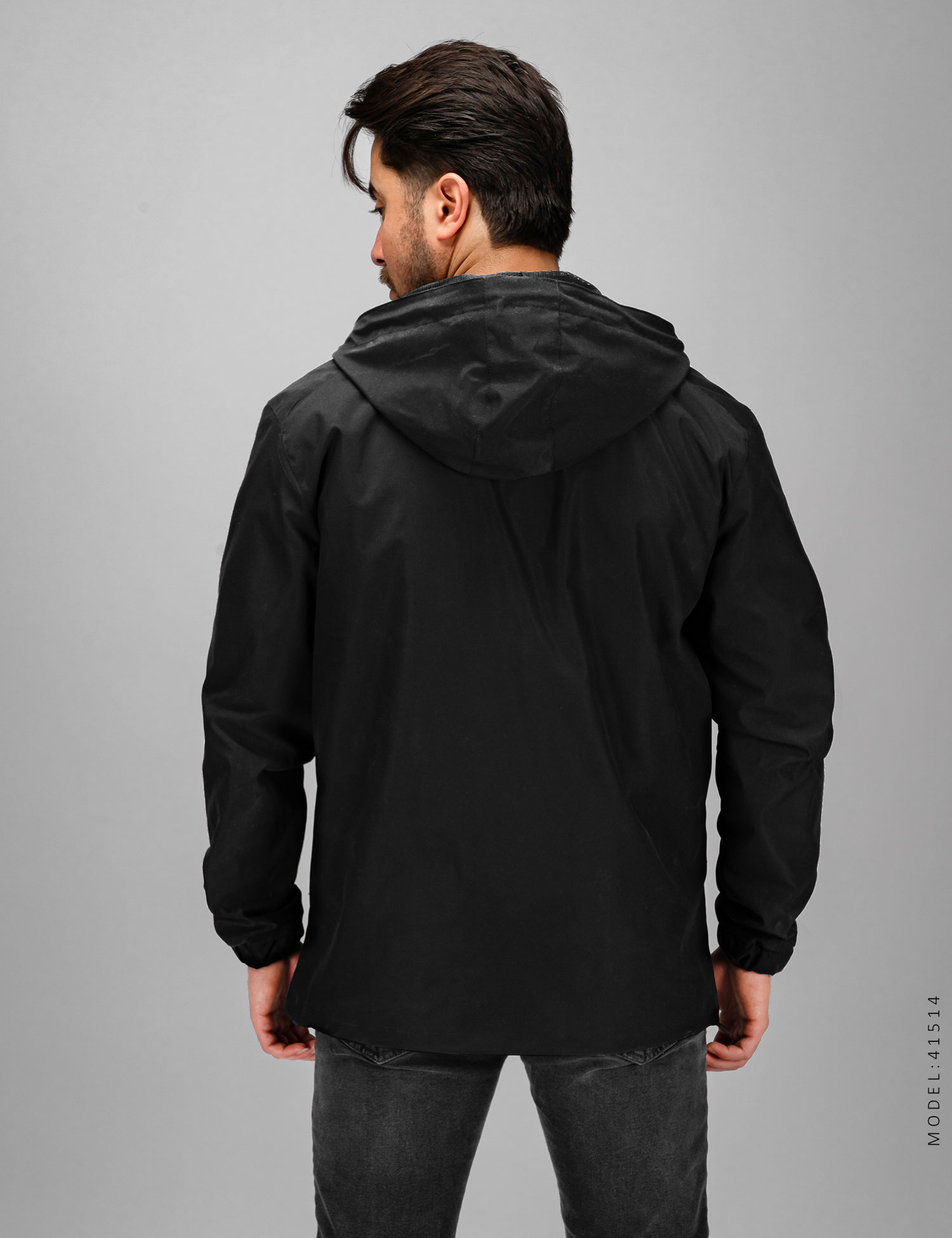 سویشرت بادگیر مردانه Zara مشکی زیپ دار مدل 41514