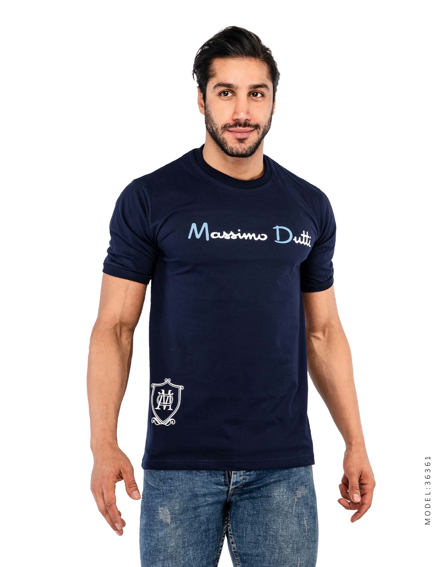 تیشرت یقه گرد مردانه Massimo Dutti مدل 36361