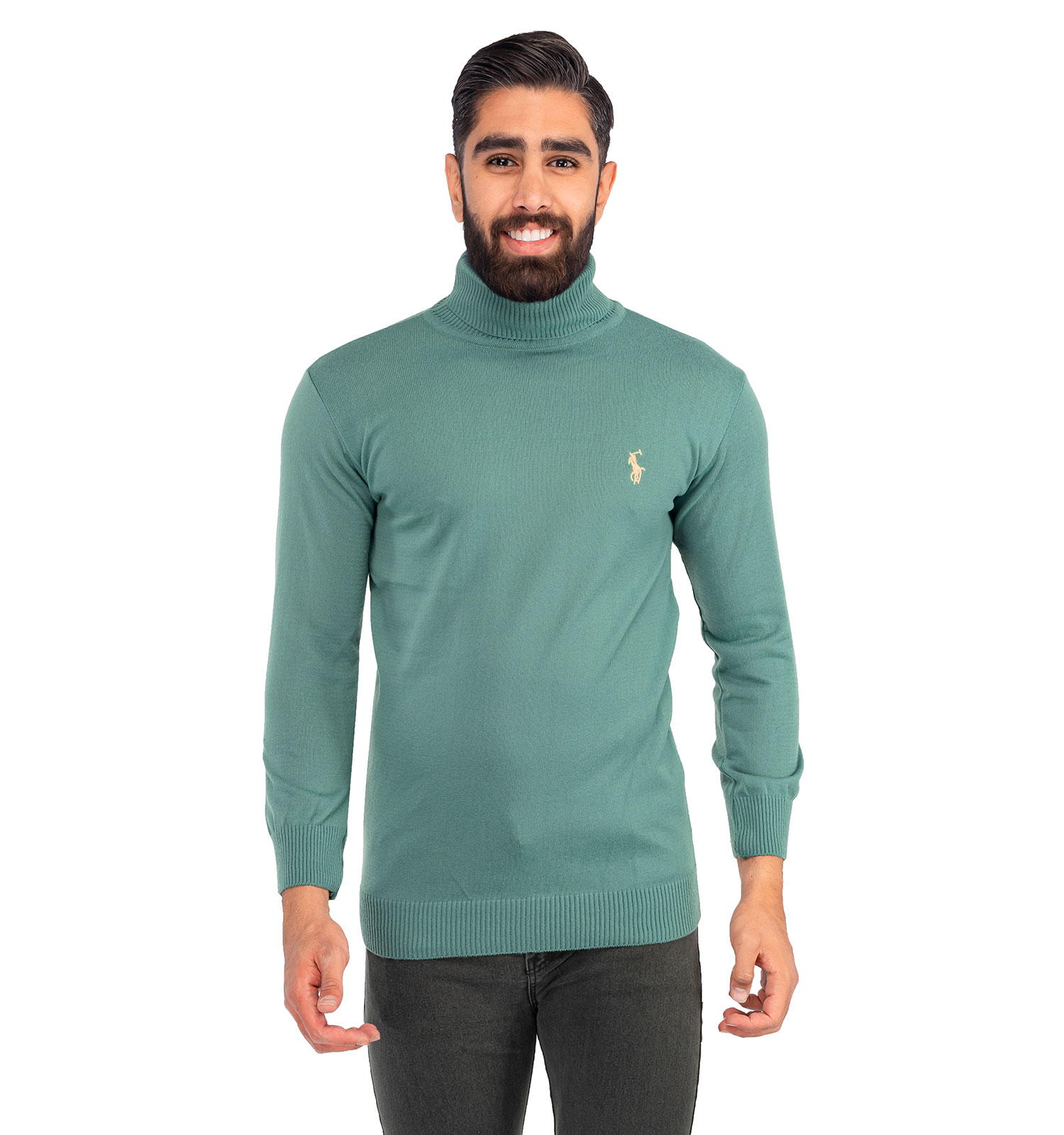 بافت مردانه ساده یقه اسکی Polo مدل 39365