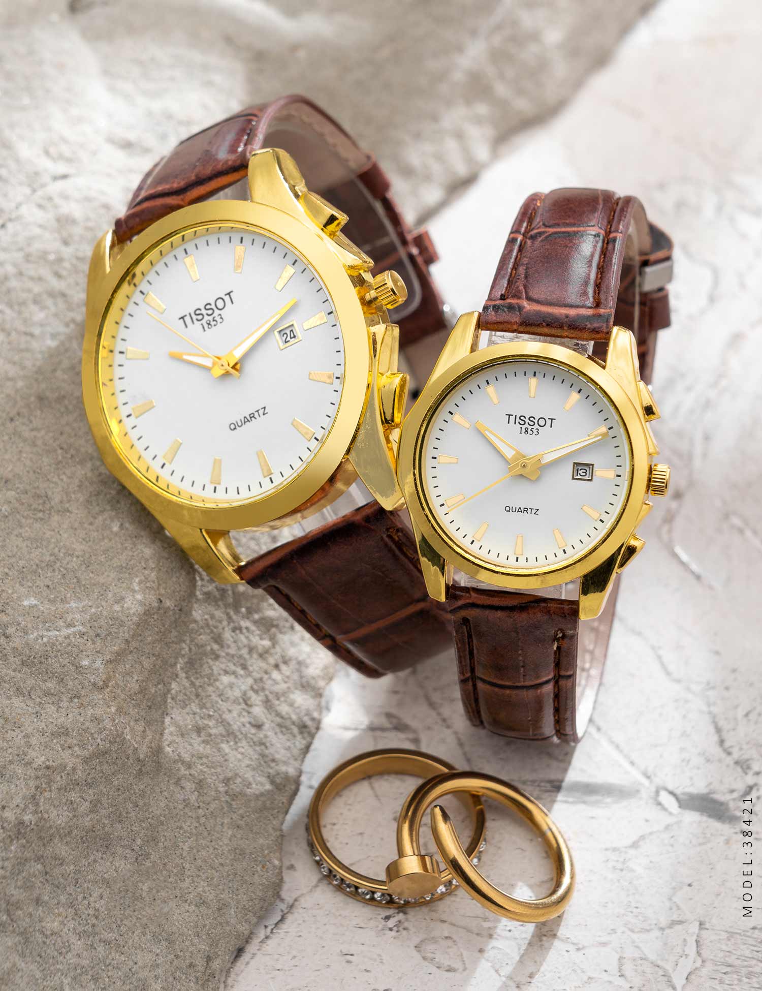 ست ساعت مچی عقربه ای Tissot مدل 38421