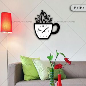 ساعت دیواری طرح قهوه