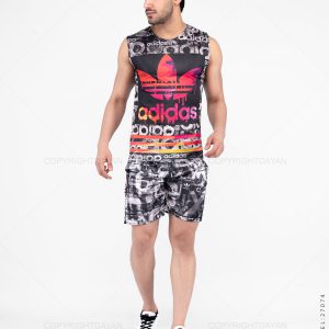 ست رکابی شلوارک مردانه Adidas مدل 27074