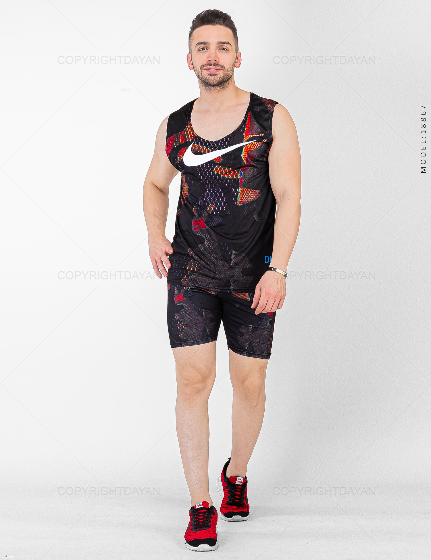 ست رکابی شلوارک مردانه Nike مدل 18867