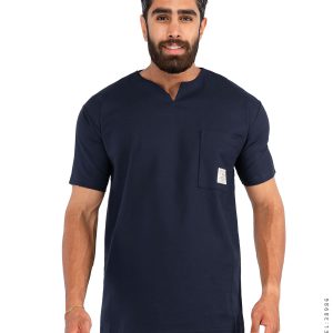 تیشرت مردانه یقه کوبایی Alma مدل 38986