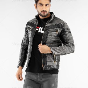 کاپشن چرم مردانه Marlon مدل 15869