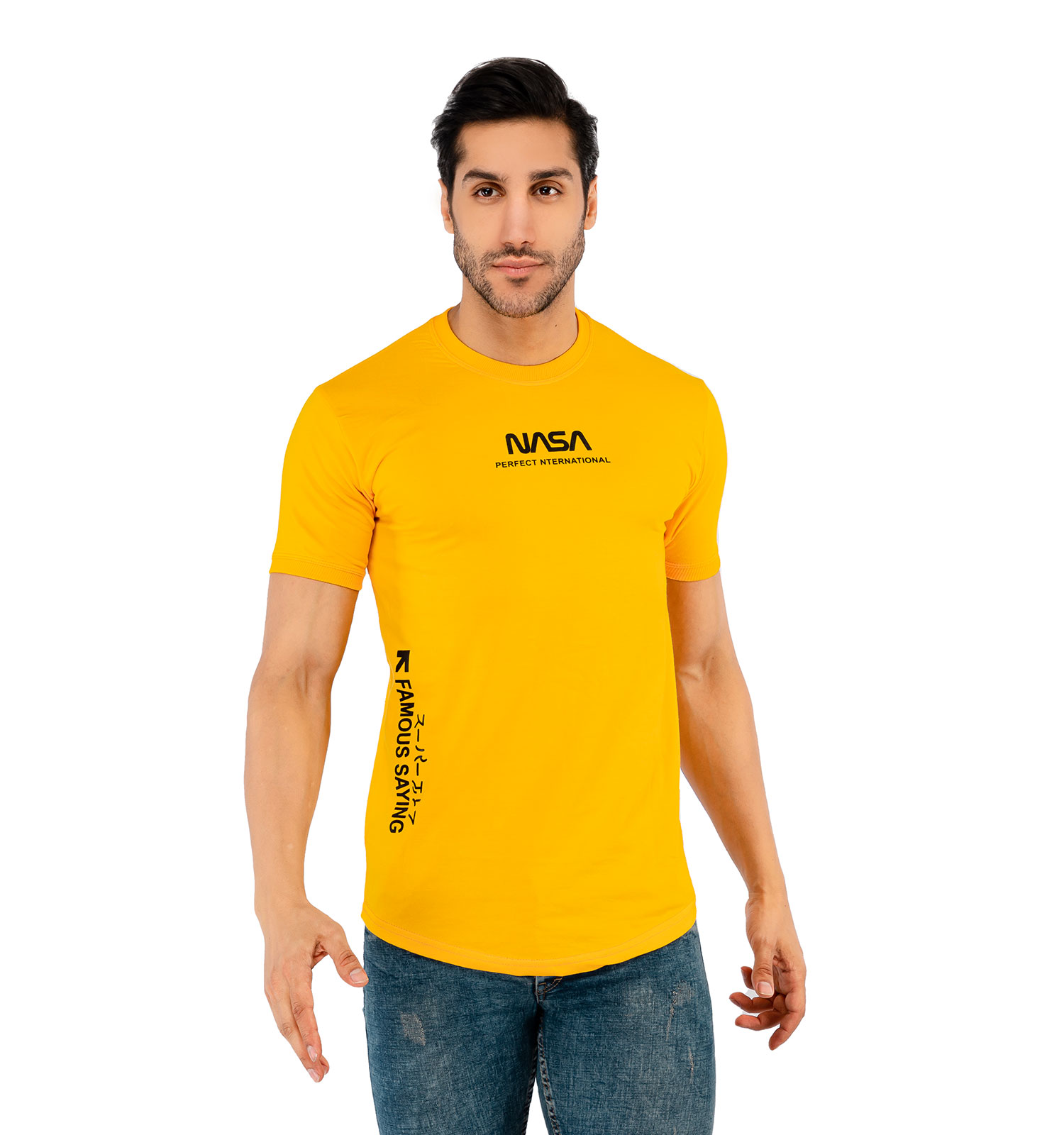 تیشرت مردانه چاپی Nasa مدل 37526