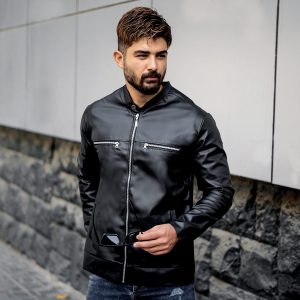 کاپشن مردانه چرم مدل KARTO