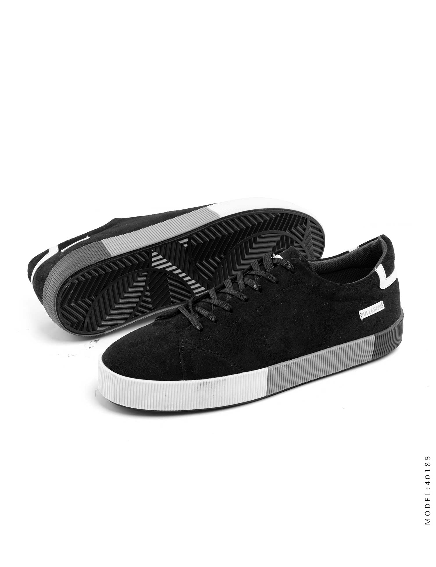 کفش روزمره Pull & Bear مردانه مشکی بندی مدل 40185