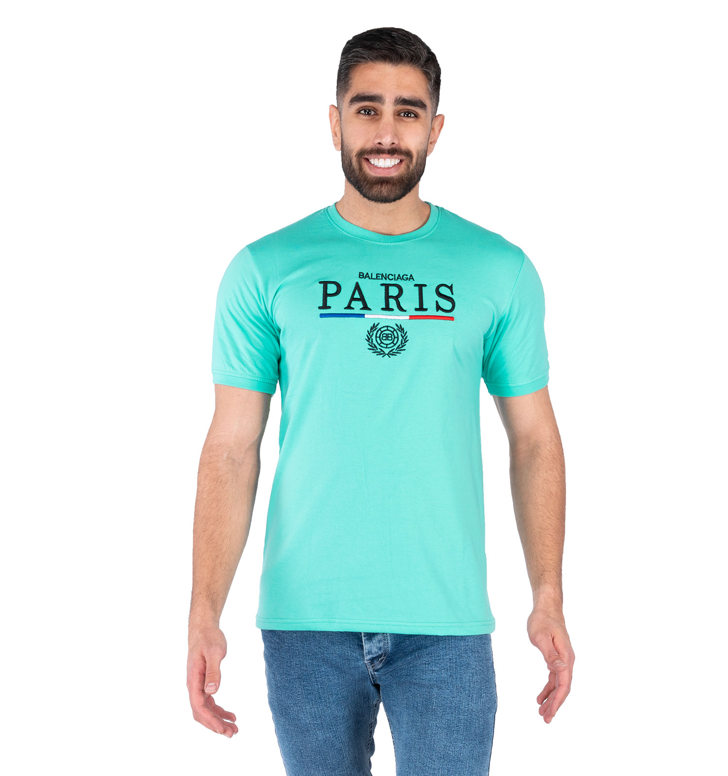 تیشرت Paris یقه گرد مردانه ساده مدل 43839