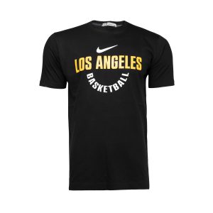 تیشرت Nike یقه گرد مردانه مشکی پنبه طرحدار مدل 45205
