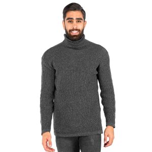 بافت مردانه یقه اسکی ساده Kiyan مدل 40029