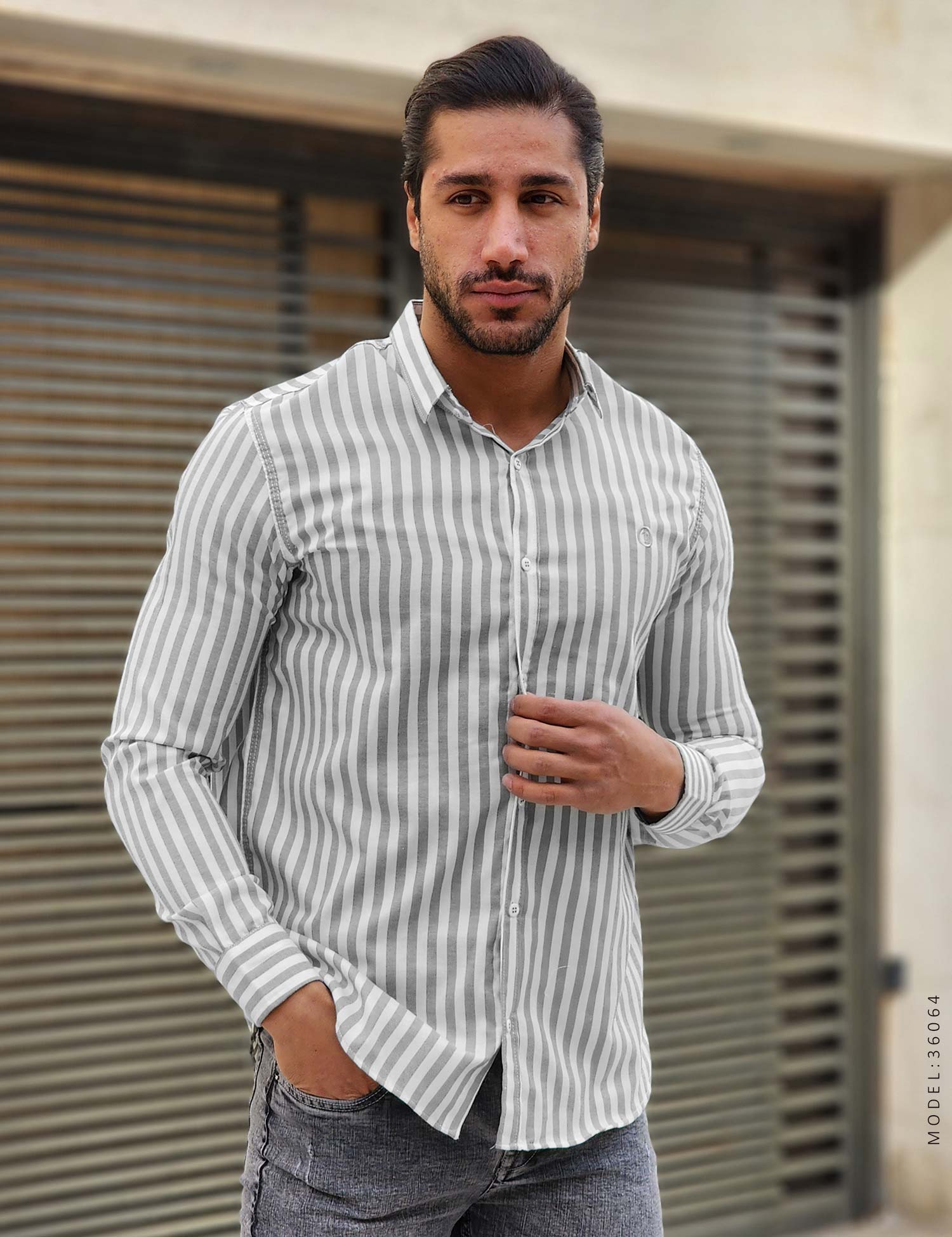پیراهن مردانه راه راه Araz مدل 36064