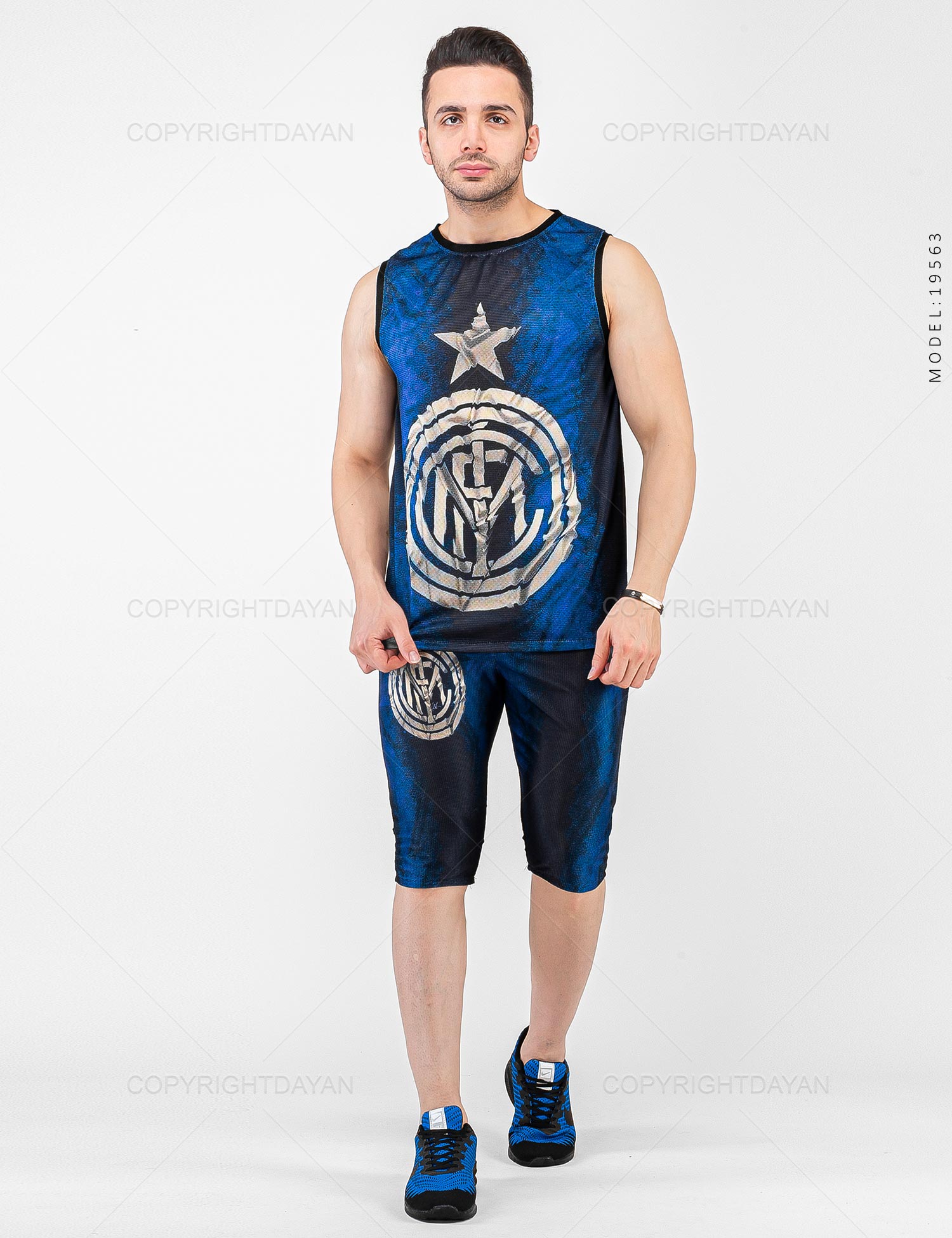 ست رکابی شلوارک مردانه Inter Milan مدل 19563