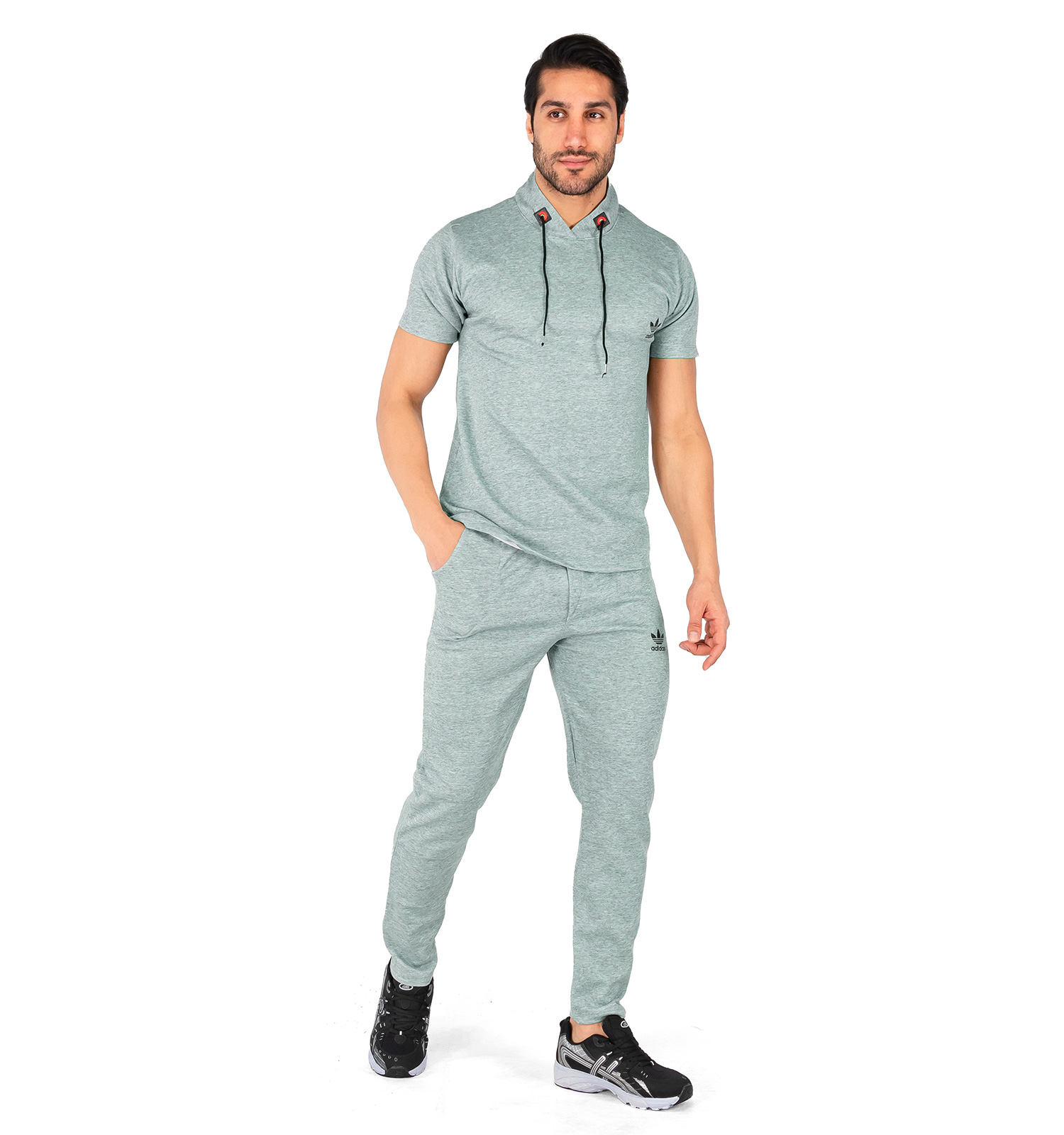ست تیشرت شلوار مردانه آستین کوتاه Adidas ساده مدل 43669