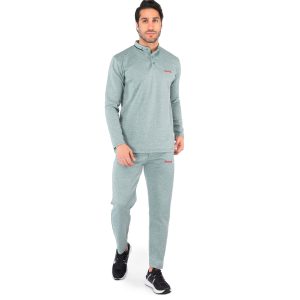 ست بلوز شلوار مردانه آستین بلند Reebok ساده یقه گرد مدل 44075