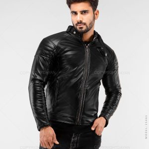 کاپشن چرم مردانه Alvin مدل 15461