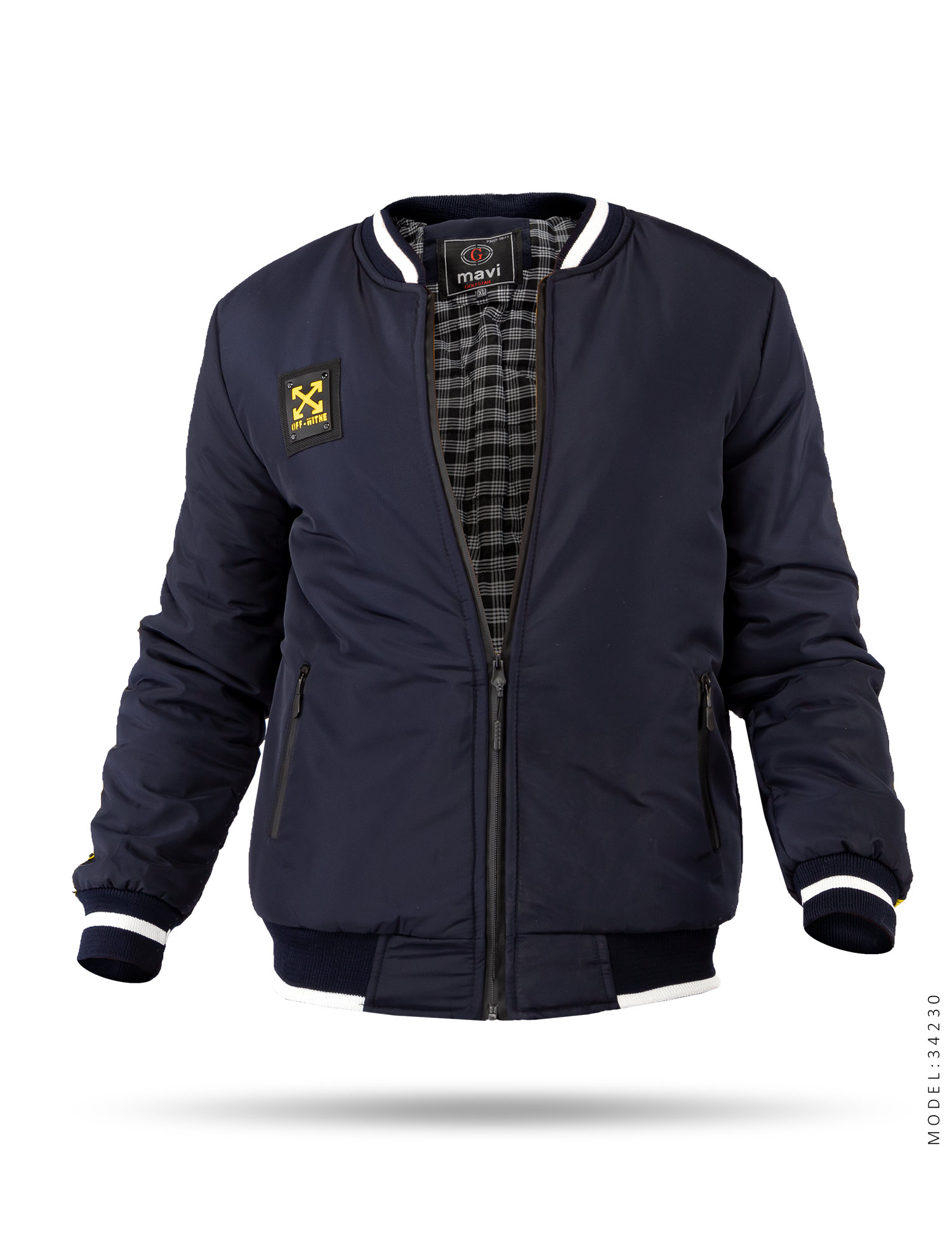 کاپشن مردانه خلبانی Off – White مدل 34230