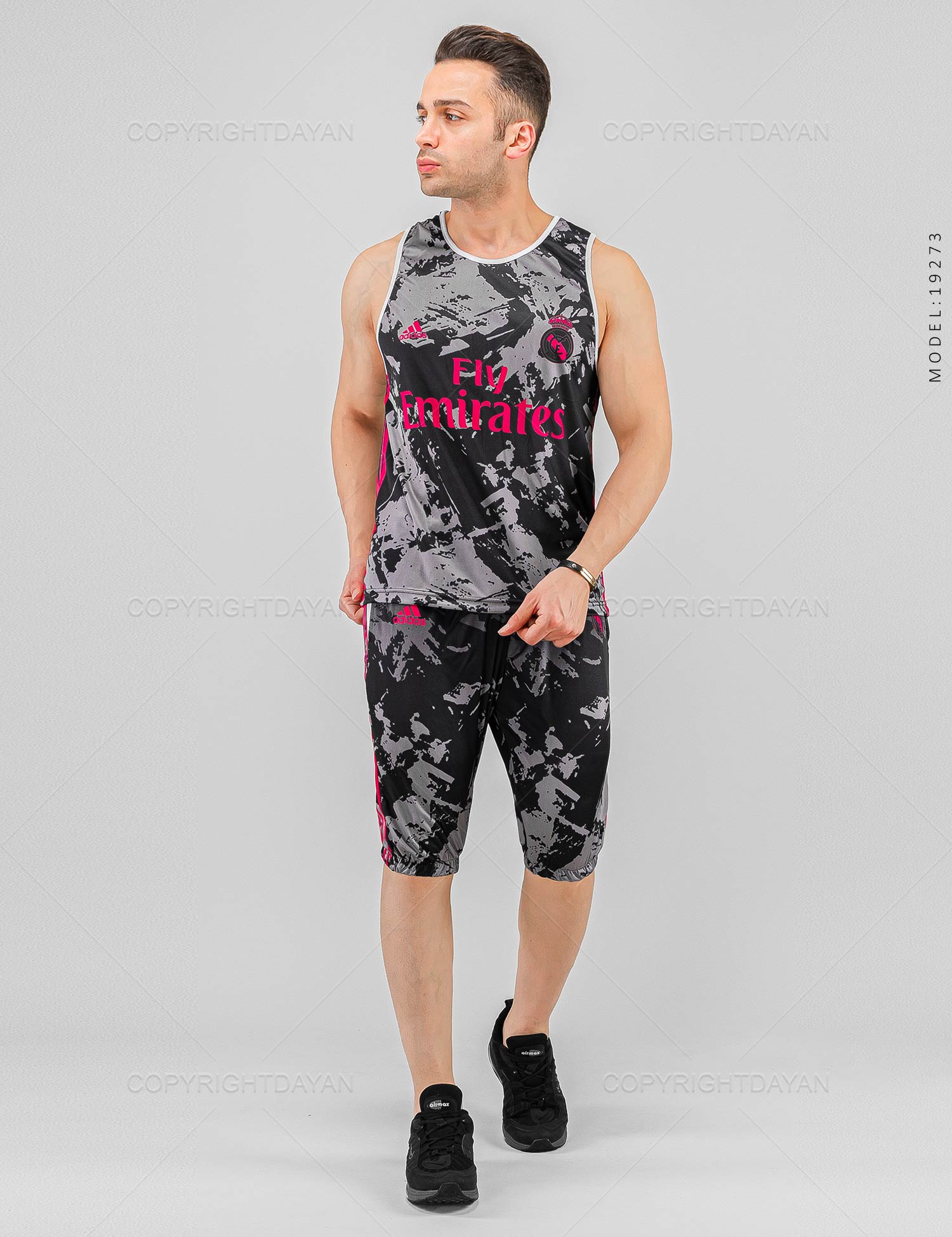 ست رکابی شلوارک مردانه Adidas مدل 19273