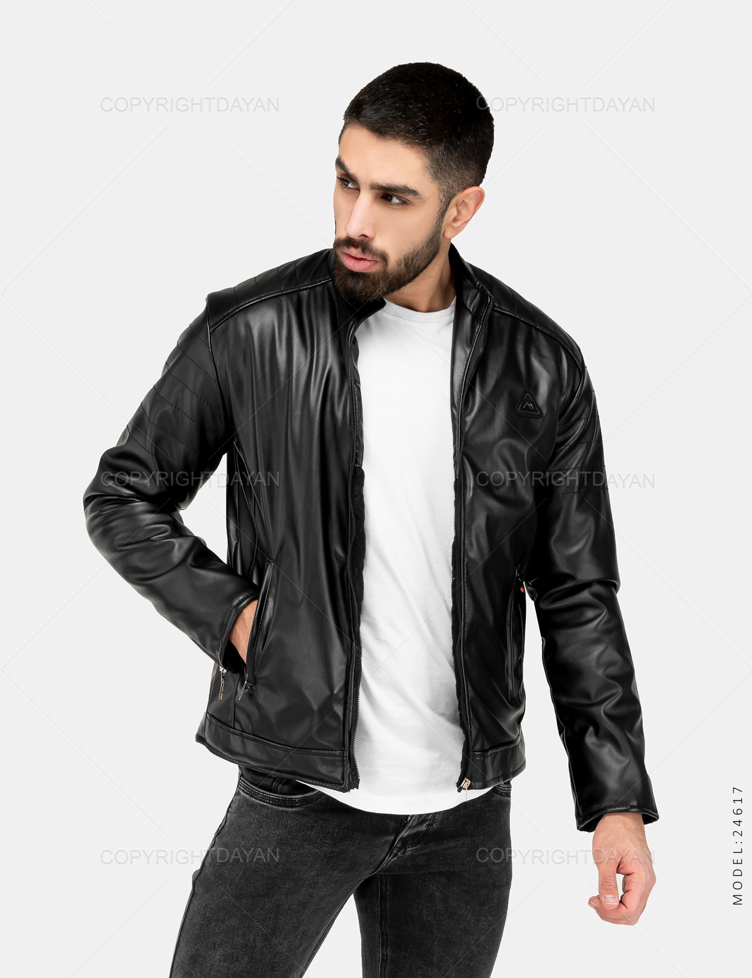 کاپشن چرمی مردانه Imaz مدل 24617