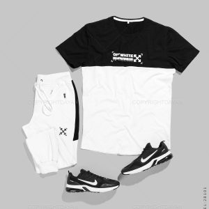 ست تیشرت شلوار مردانه Off – white مدل 28101