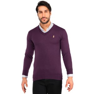 بافت مردانه یقه هفت فری سایز ساده Polo مدل 40890
