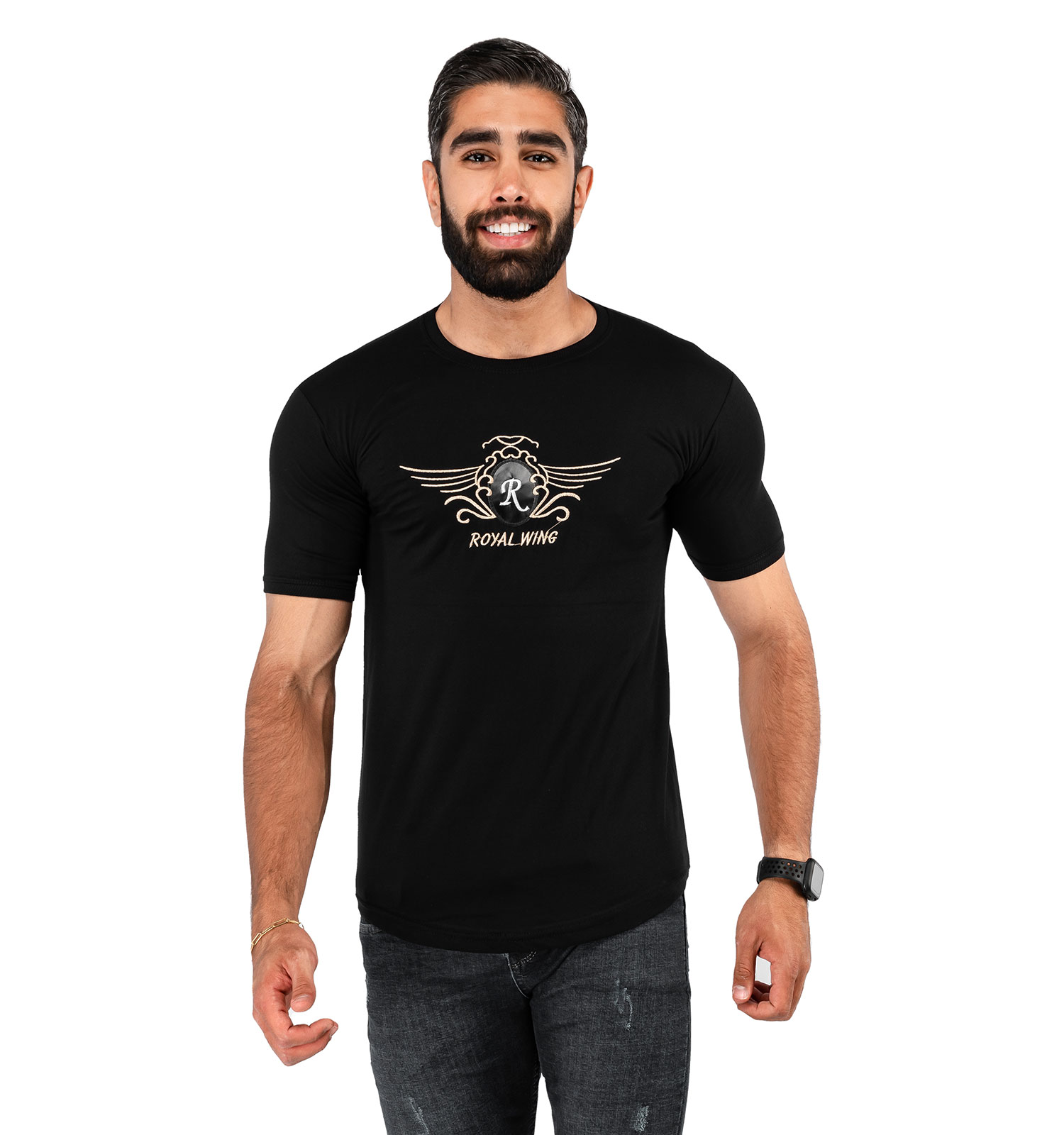 تیشرت مردانه رنگ مشکی Rayan مدل 38040