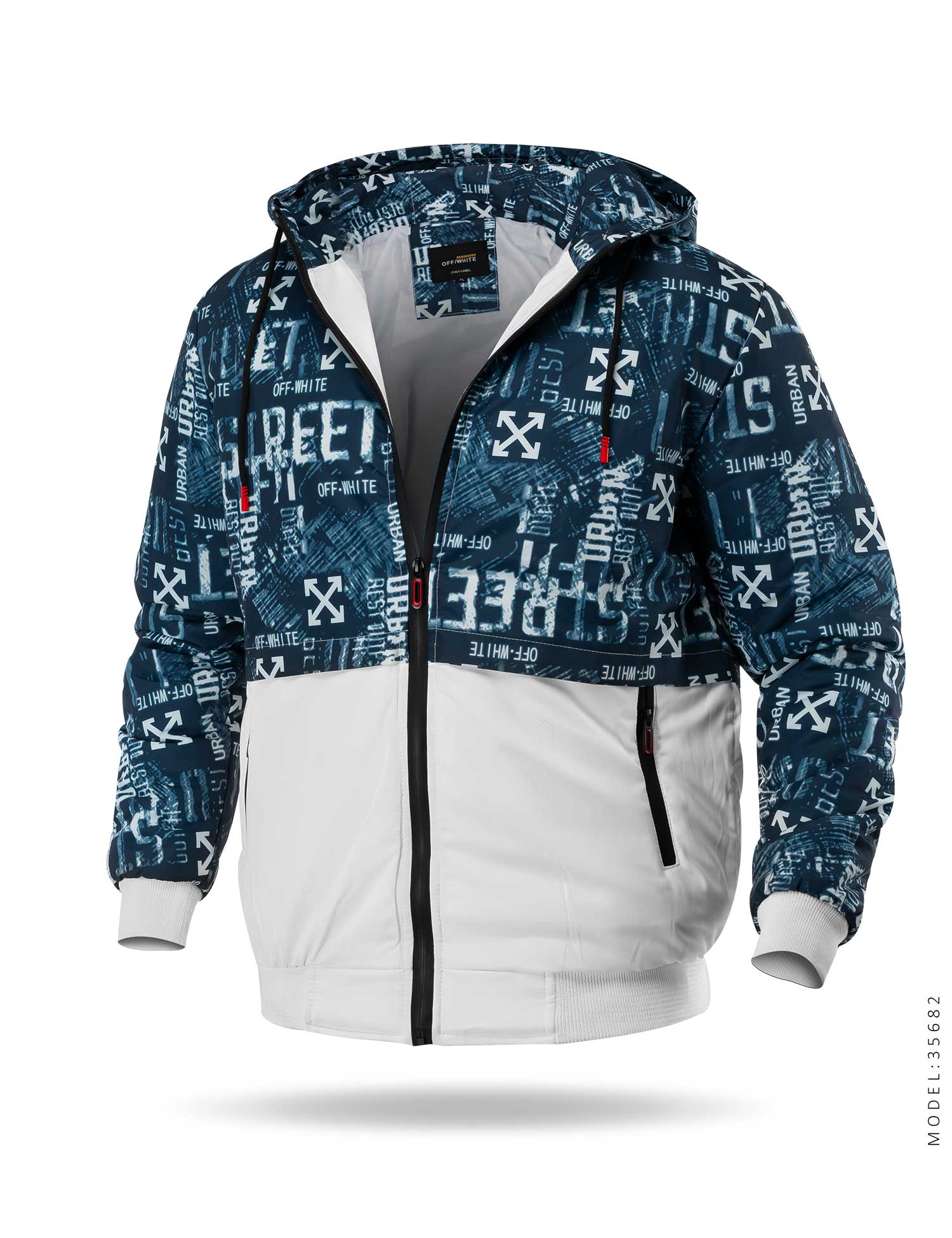 سویشرت کلاهدار مردانه Off – White مدل 35682