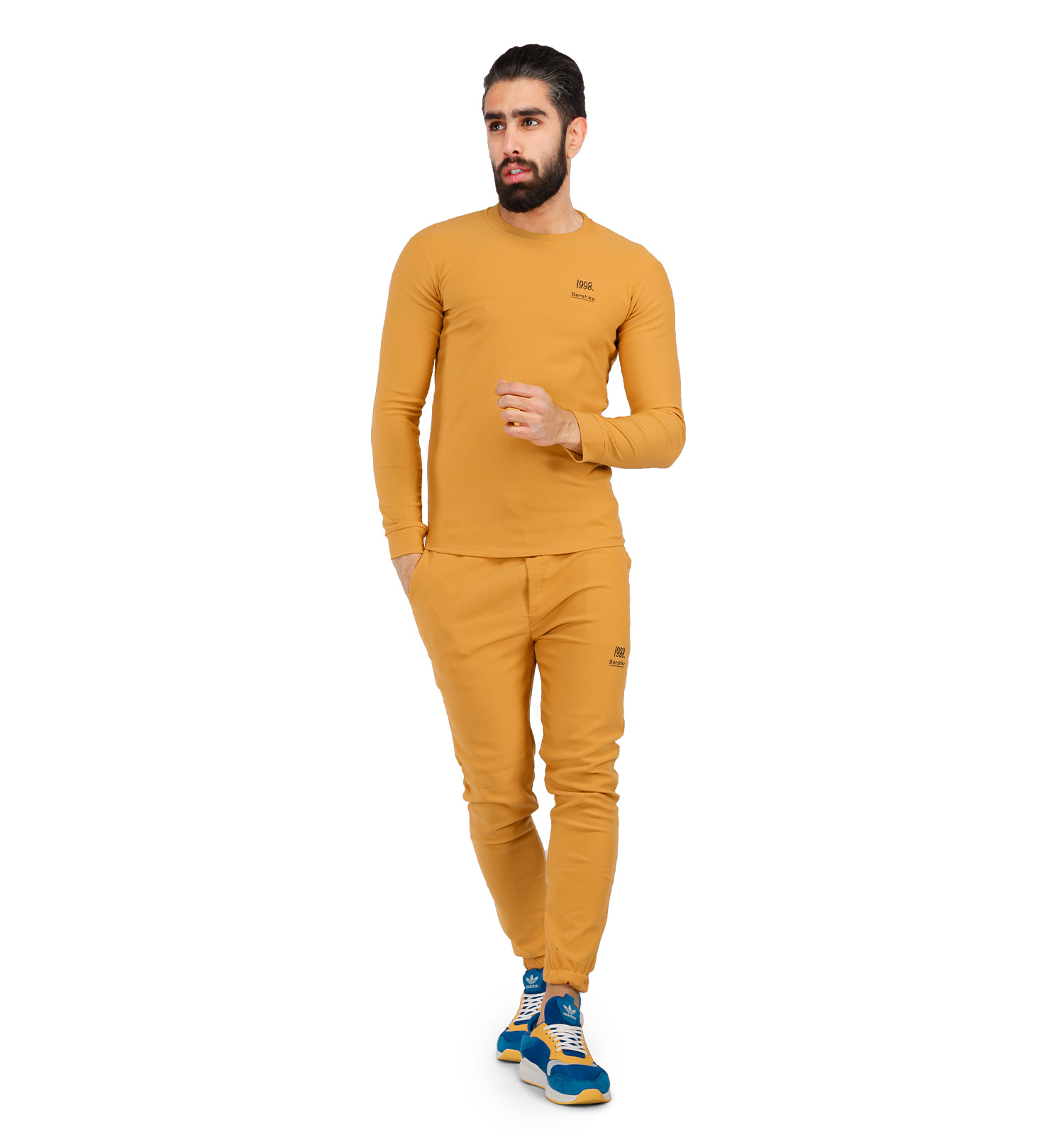 ست بلوز شلوار مردانه آستین بلند ساده یقه گرد مدل 41726