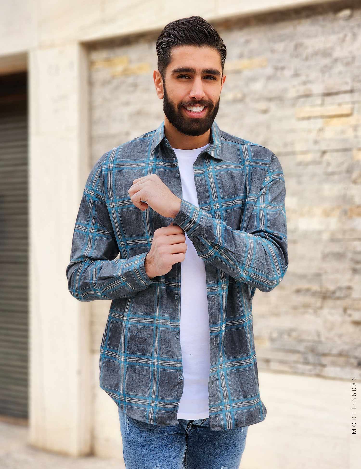 پیراهن مردانه چهارخانه Arat مدل 36086