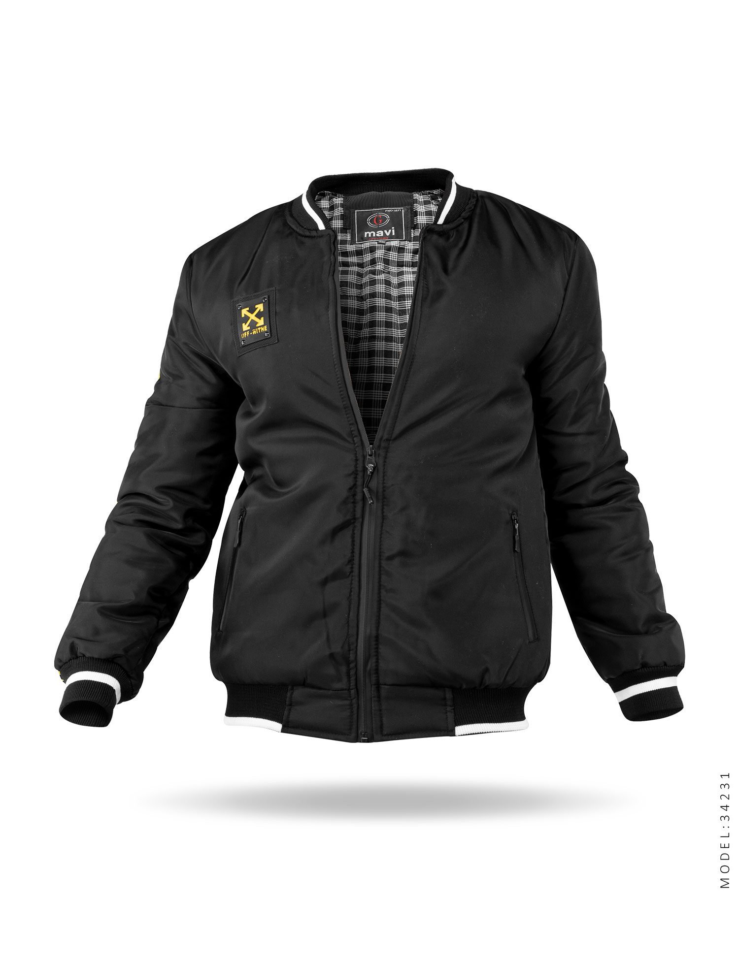 کاپشن مردانه خلبانی Off – White مدل 34231