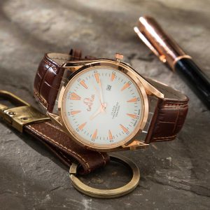 ساعت مچی چرم مردانه Omega مدل 41910