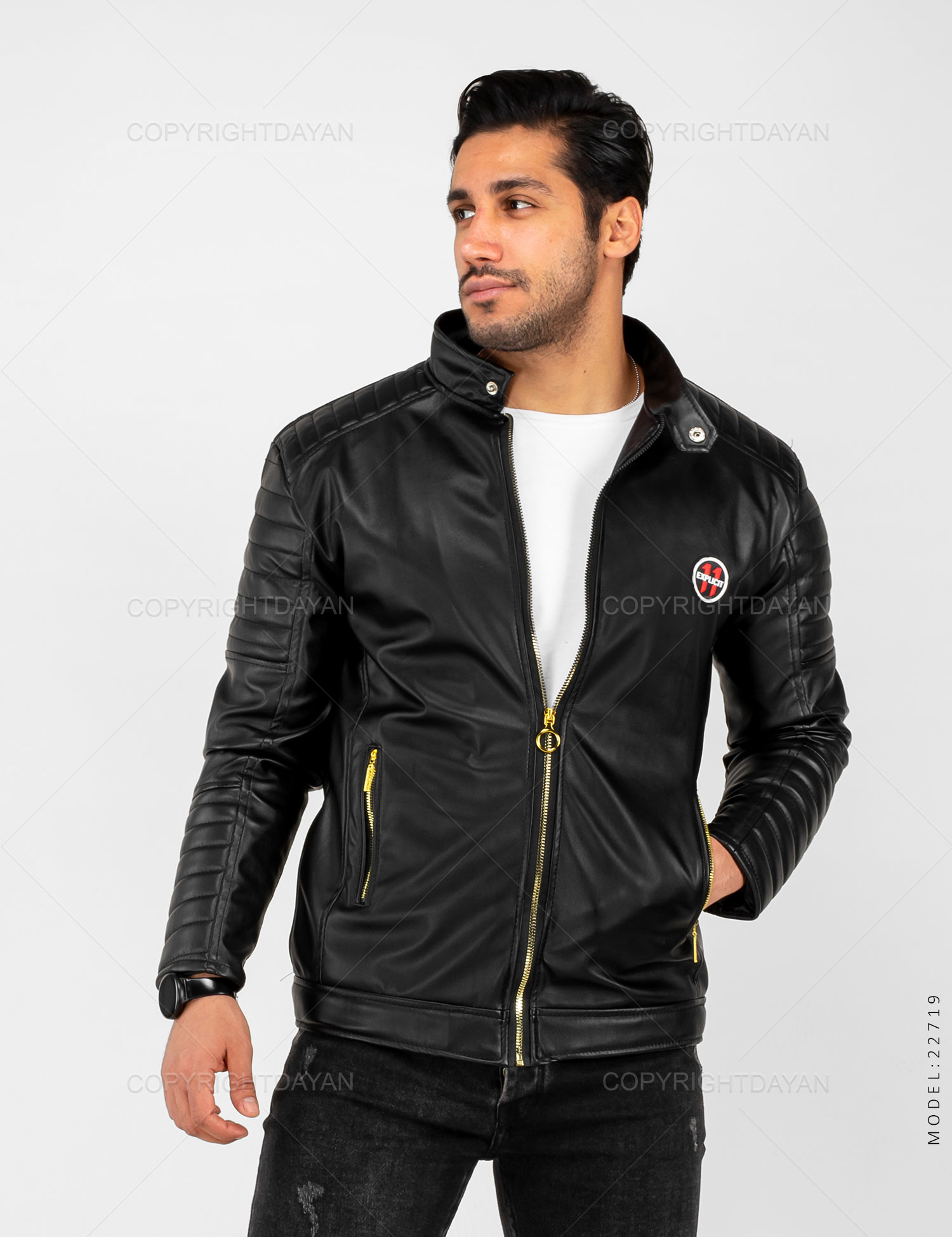 کاپشن چرم مردانه Emery مدل 22719