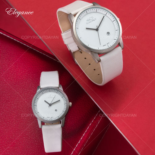 ست ساعت مردانه زنانه Elegance مدل W 6399 (سفید)