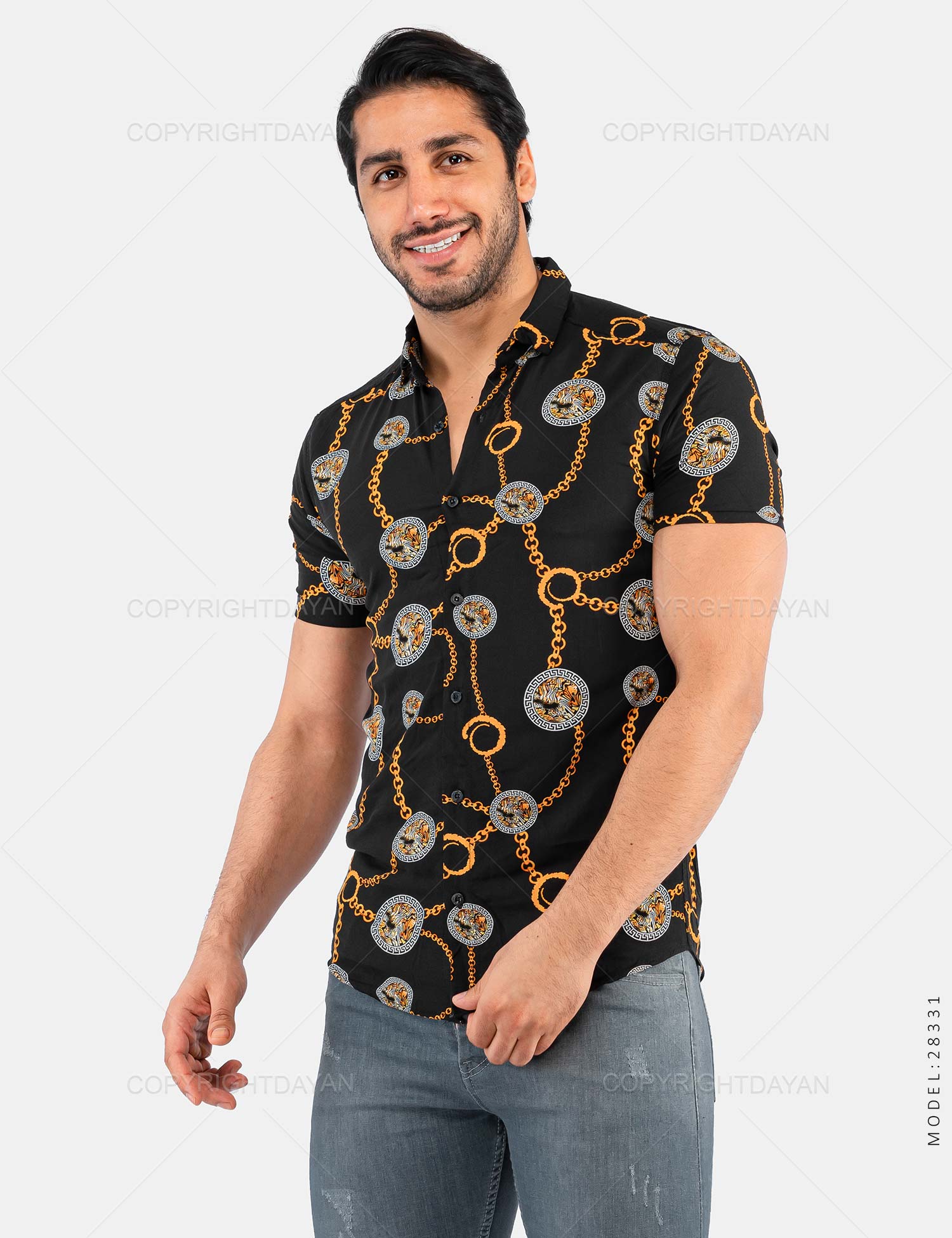 پیراهن مردانه Versace مدل 28331