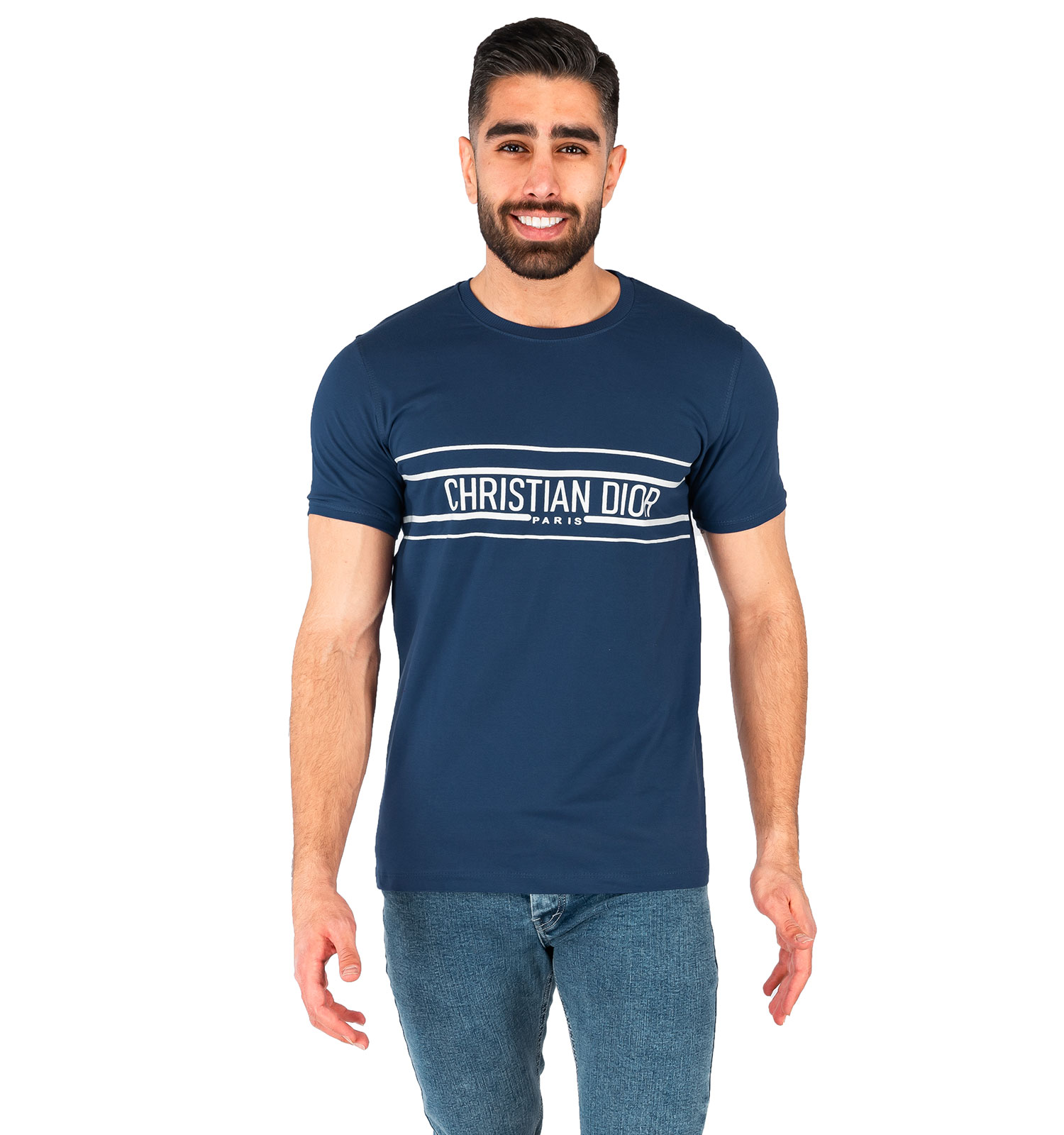تیشرت Chiristian Dior یقه گرد مردانه ساده مدل 43729
